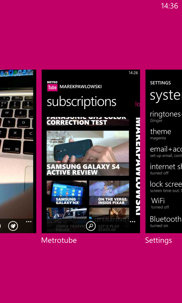 Multi-tasking on Windows Phone Nokia Lumia 920